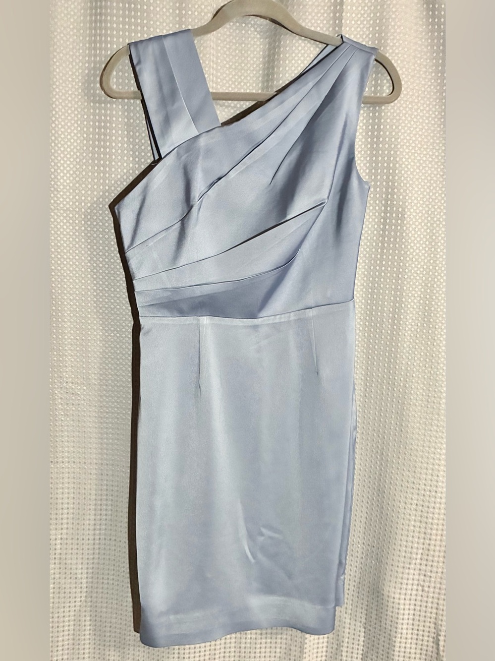 Reiss One-Shoulder Powder Blue Sheath Dress Sz 6 UK 10 Party Formal wedding